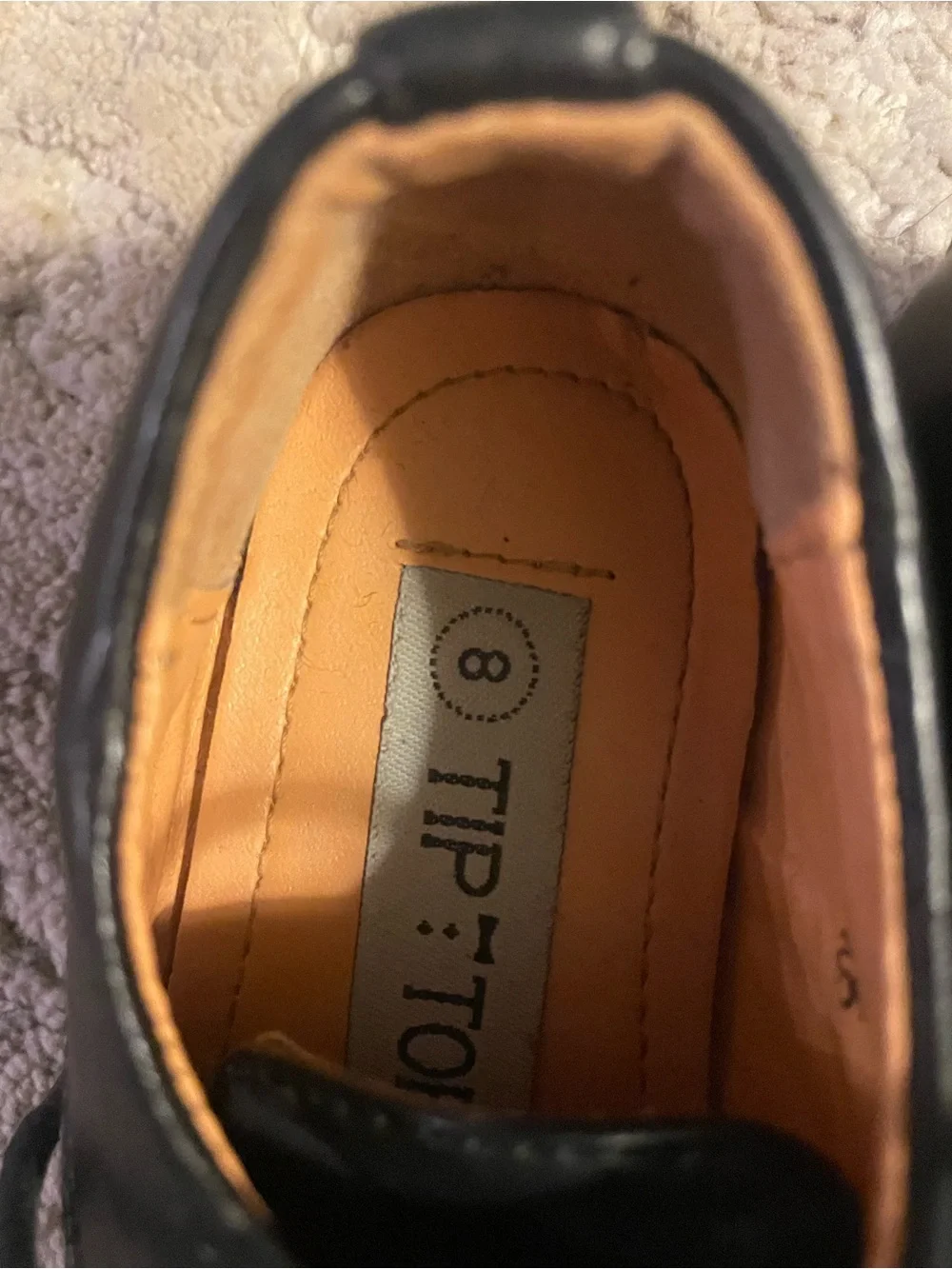 Tip Top Kids Black Lace-Up Dress Shoes